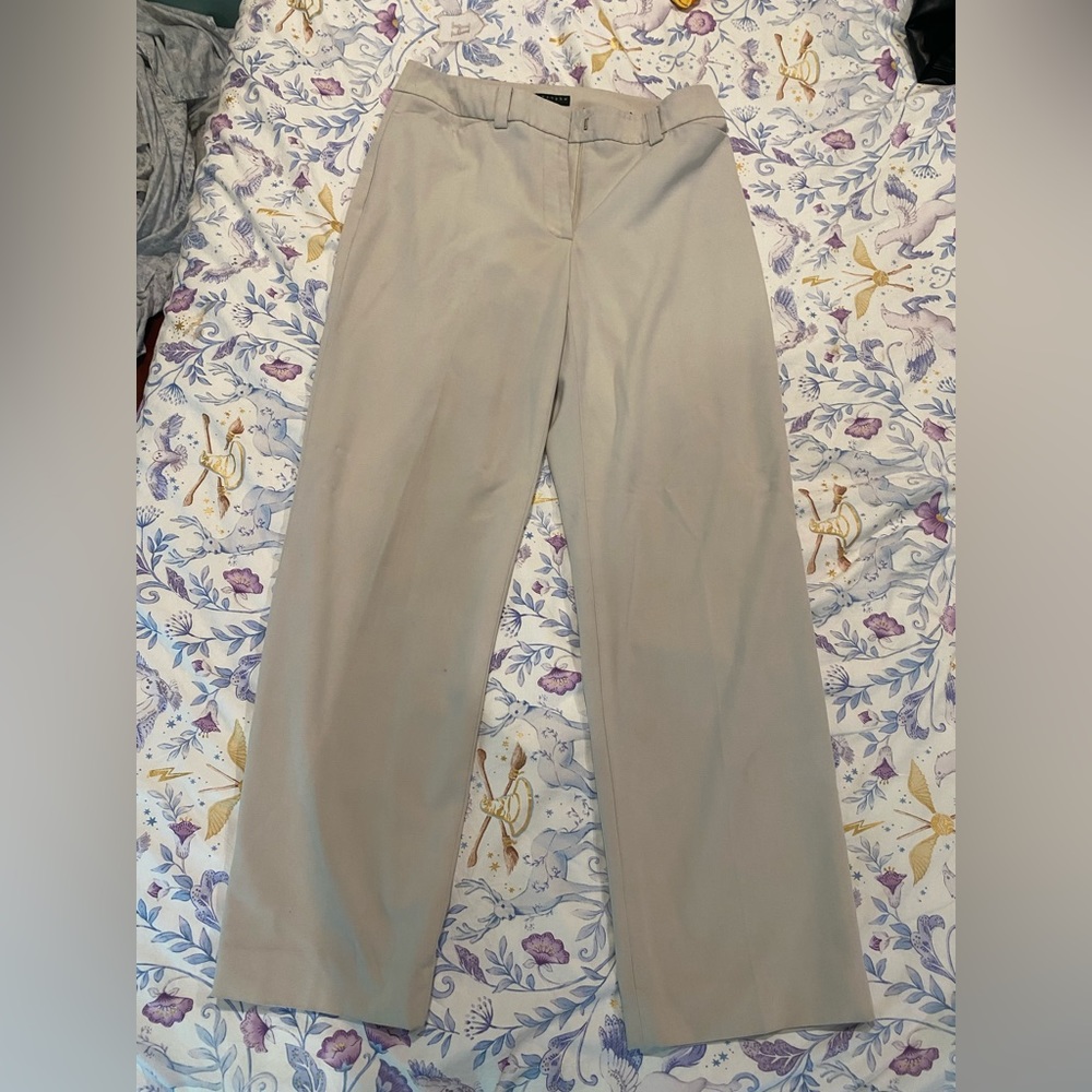 Apostrophe, light khaki petite dress pants